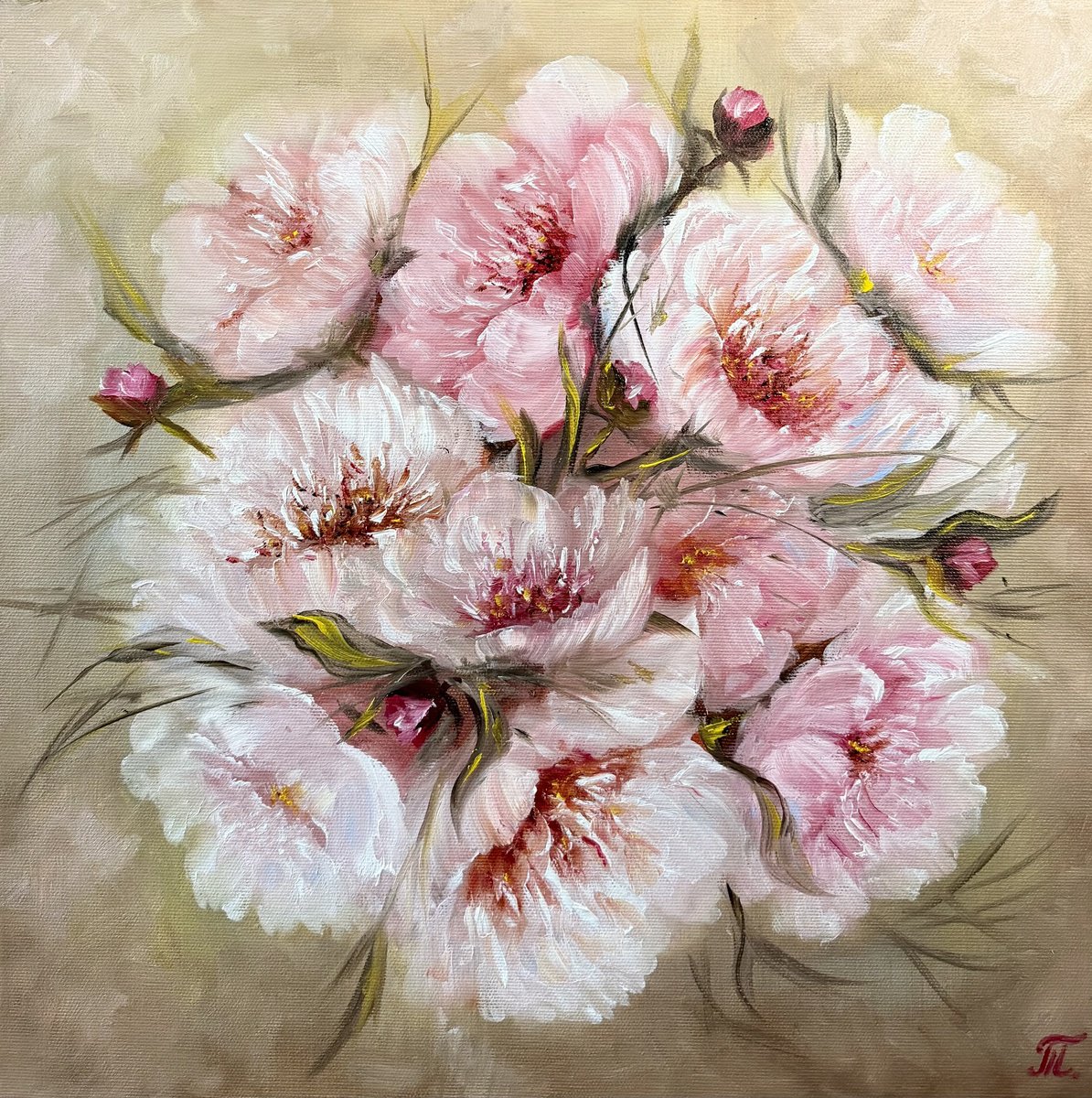 Tender Bouquet By Tanja Frost, 16 X 16, Artwork For Sale On Artfinder