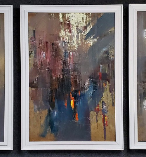 Lost in the crowd. Triptych by Sergei Yatsenko