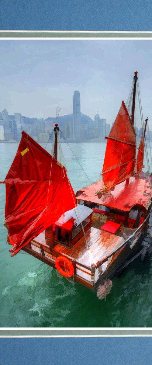 Hong Kong Junk Boat by Robin Clarke