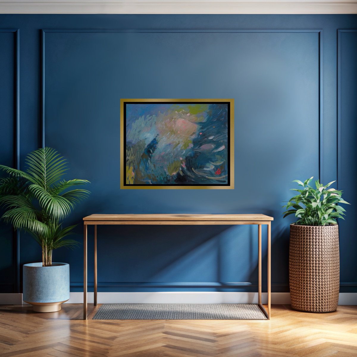 Impressionistic Landscape Oil Painting By Irina Smirnova-Seymour, 30 X 24, Night In The Forest, Original Artwork