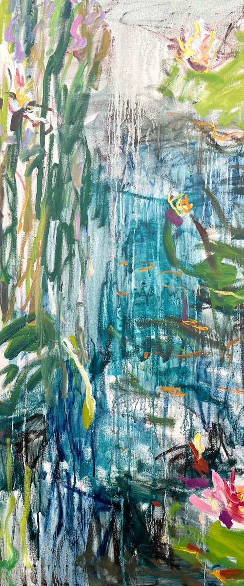 Lily pond. by Lilia Orlova-Holmes