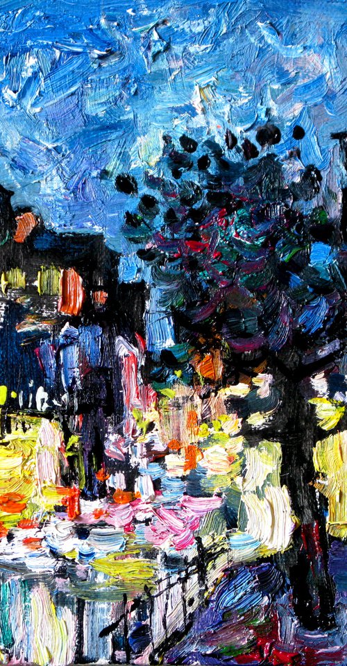At night in Paris.3. by Nikifor Swiristuhin