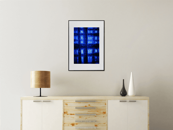 " Black and Blue Geometry "  Limited Edition 1 / 15