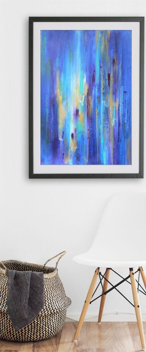 Blue abstract #3 by Carolynne Coulson