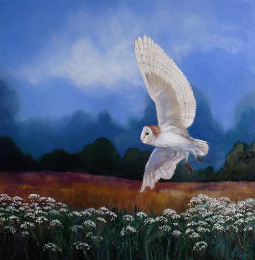 In the Company of Silence (Barn owl hunting) by Dawn Rodger