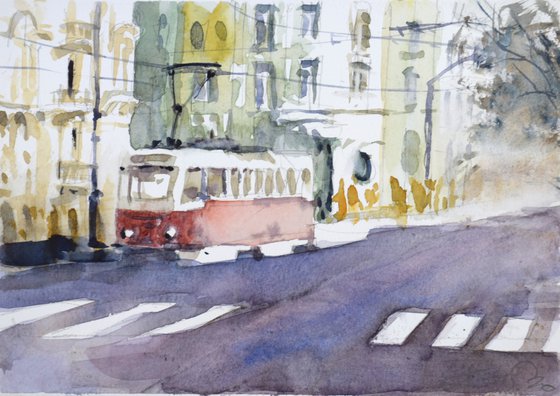 Tramway in Prague