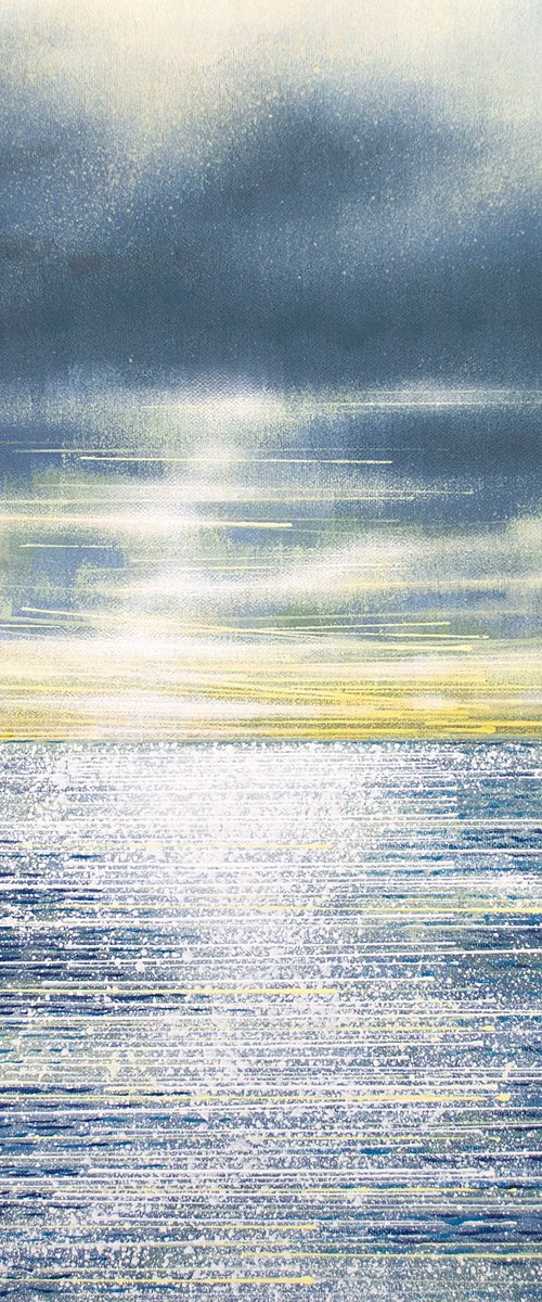 Seascape With Winter Sunset by Marc Todd