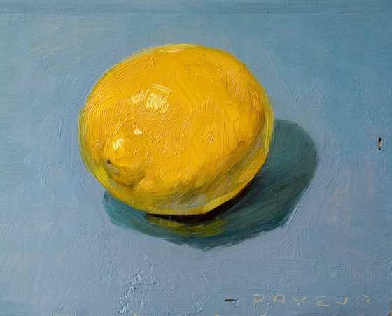 yellow lemon on a wood board for food lovers