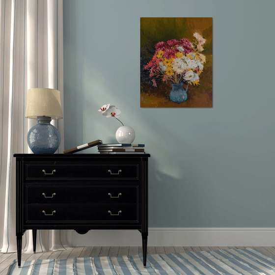 Chrysanthemums in a Vase