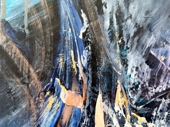 ENIGMATIC AND BIZARRE BLUE ANGEL PAINTING BY KLOSKA