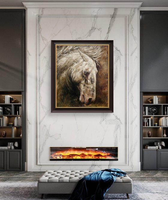 Wounded-Original Horse Portrait