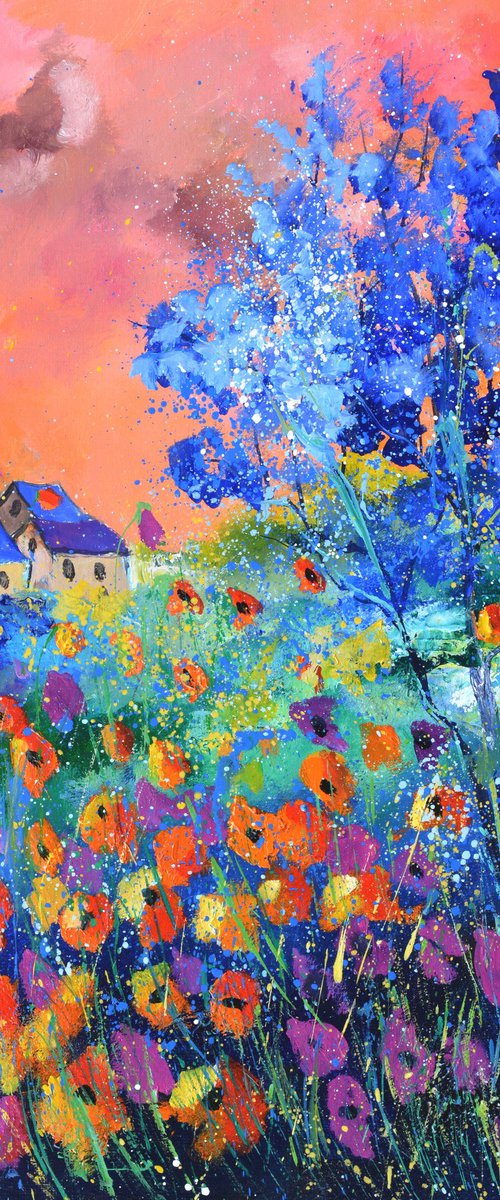 Evening sonata in poppies by Pol Henry Ledent