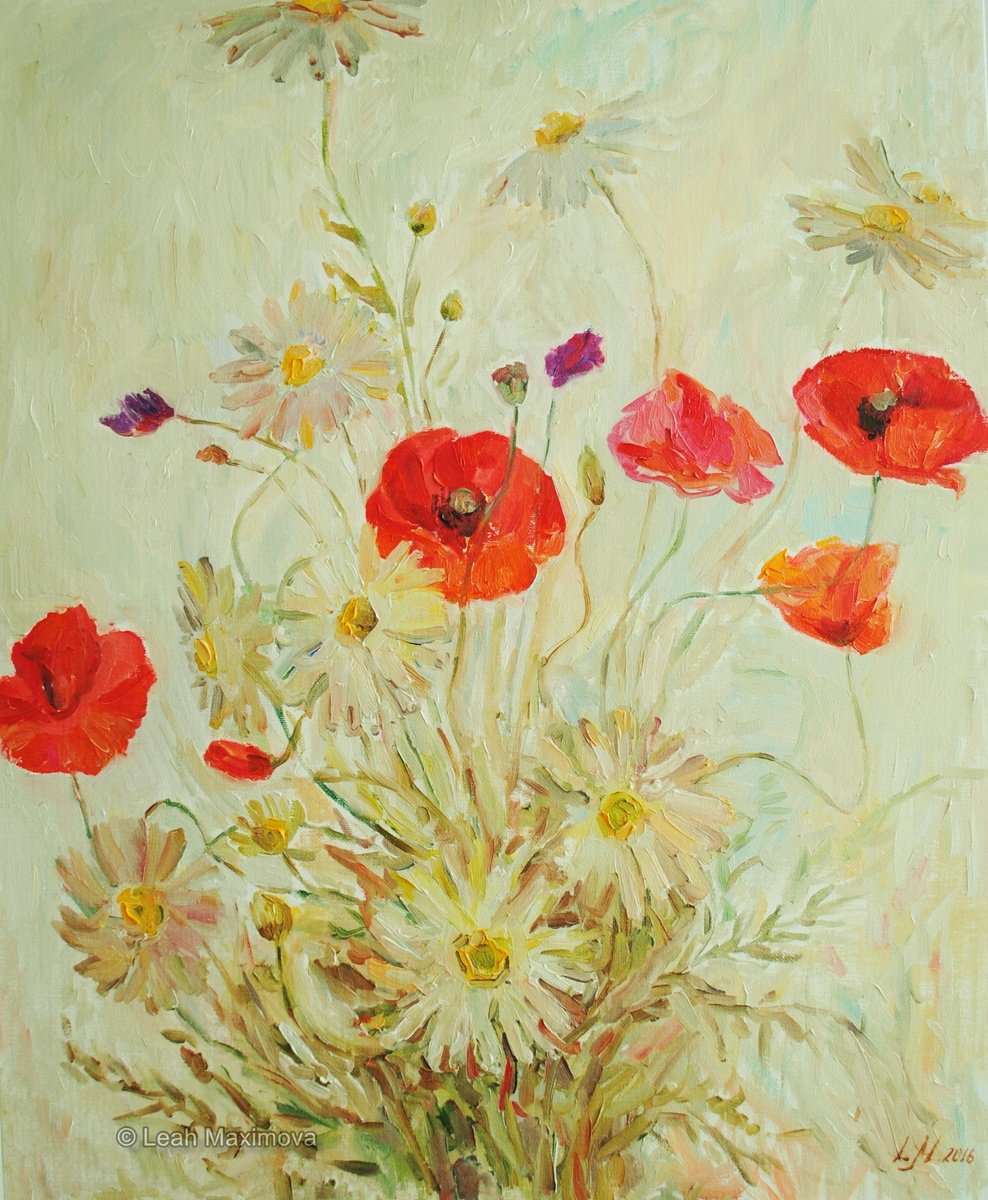 Red Poppies by Leah Maximova
