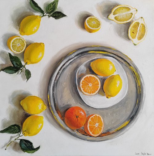 Lemon and orange circus by Leyla Demir