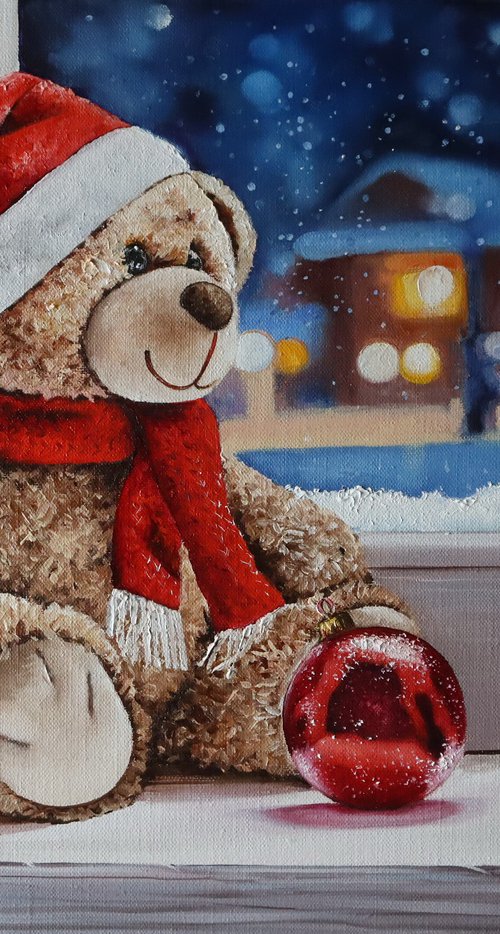 Christmas teddy bear by Natalia Shaykina