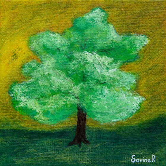 Tree on gold