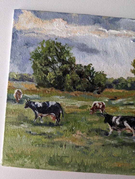 Cows Painting Landscape