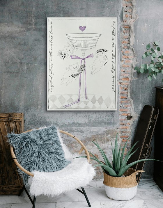 Glass with endless love