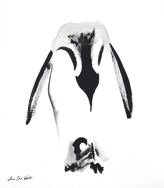 Penguin Ink drawing "Hatchling"