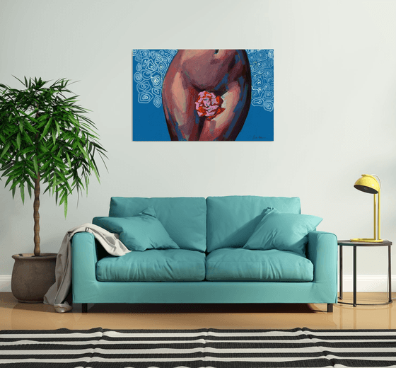 VULVA - Large Abstract Pop art Giclée print on Canvas