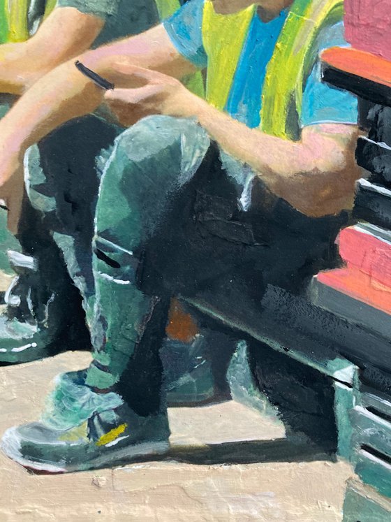 Guys Taking A Break In The Sun