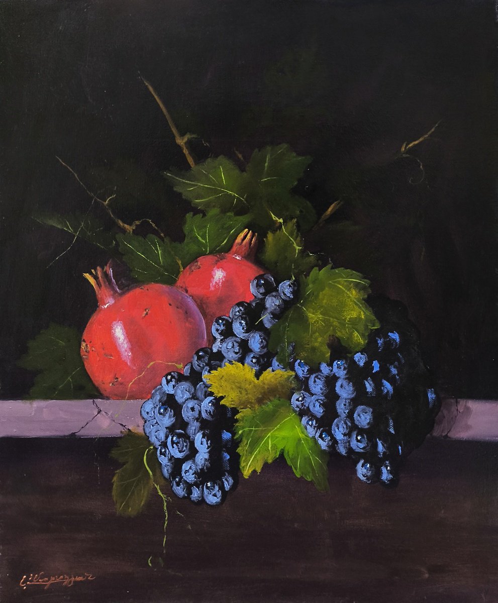 Photorealistic Still Life Oil Painting By Arayik Muradyan, 20 X 24, Autumns Splendor, Original Artwork