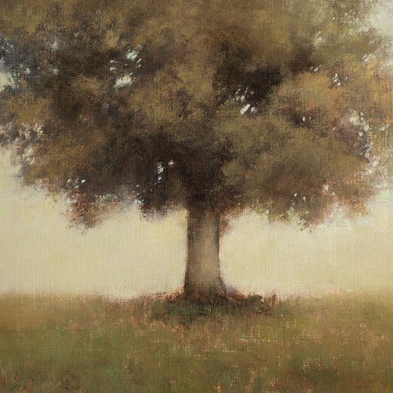 Oak Tree 220304, Tonal oak tree painting