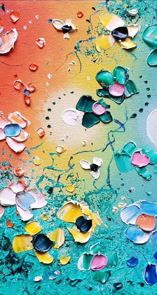 "A Deep Rainbow & Flowers in Love" by Phil Broad