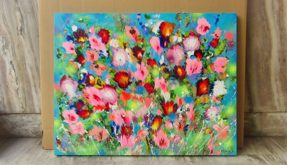 35.5” Spring, Floral Painting