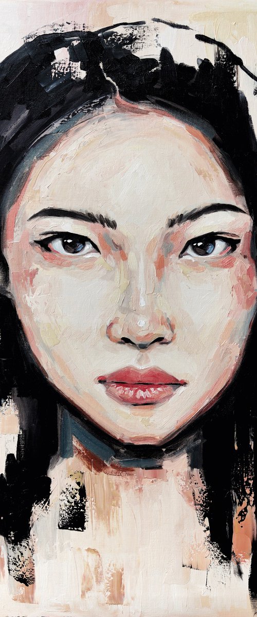 Asian girl portrait by Marina Ogai