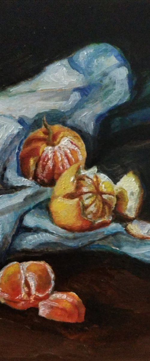 Tangerine still life by Viktória Déri