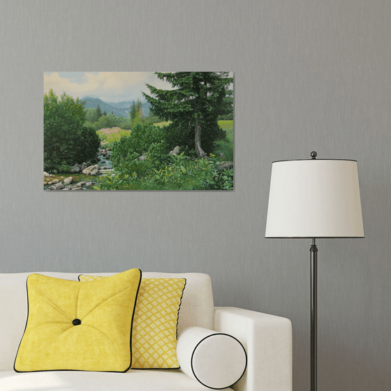 Spring mountain landscape
