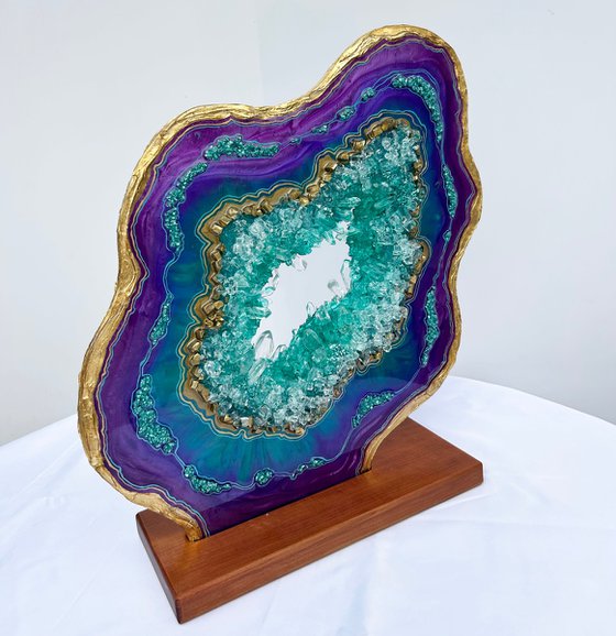 Geode Slice "Malachite purple"