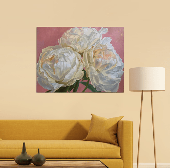 White peonies