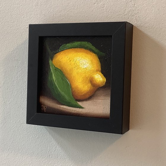 Little leafy lemon still life