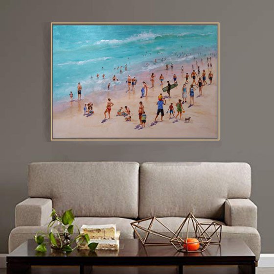 Summertime beach 40x28 in