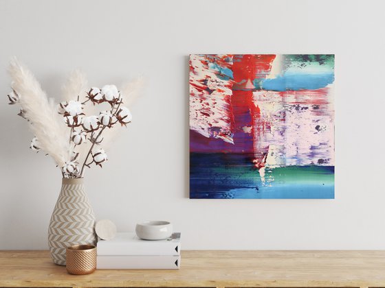 40x40 cm Small Abstract Painting Original abstract landscape Canvas Art