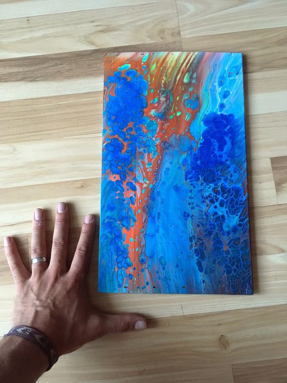 "Conduction" - Original Abstract PMS Acrylic Painting - 8 x 14 inches