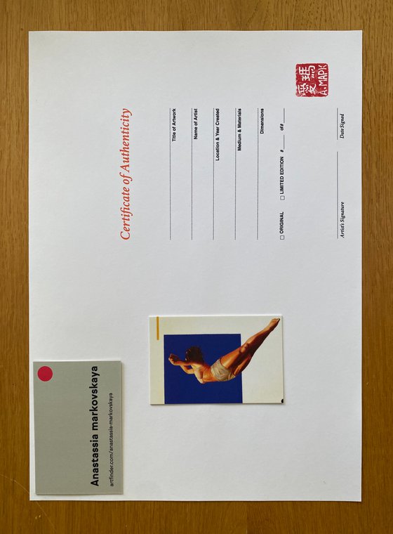 Golden boy on blue Limited edition of 10