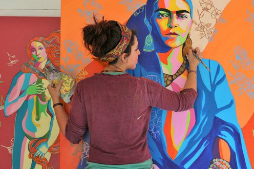 Cover image for Marching forward: women in the art world collection