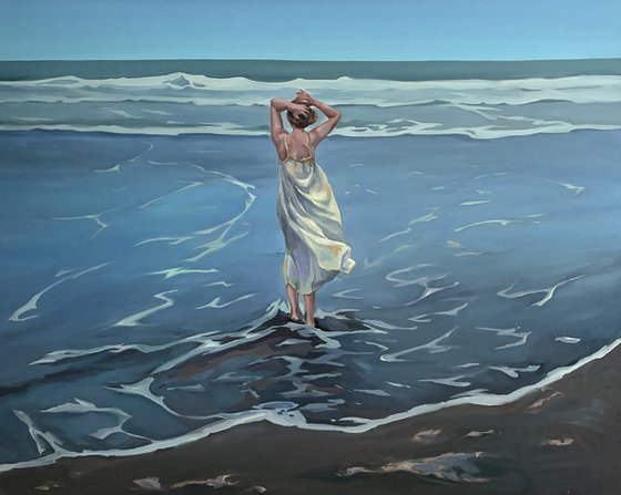 Ocean.Girl in sundress
