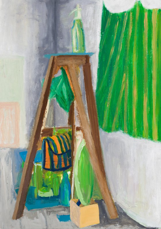 Still Life with Green Siphon Bottle