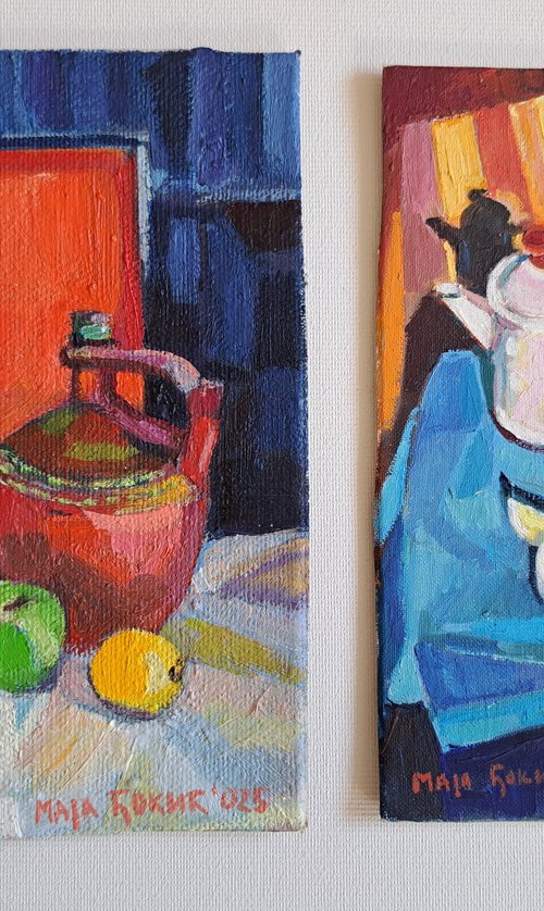 Set of two paintings, 15 by Maja Đokić Mihajlović