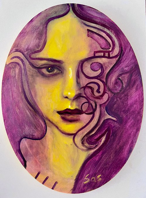 Yellow and purple by Liubou Sas