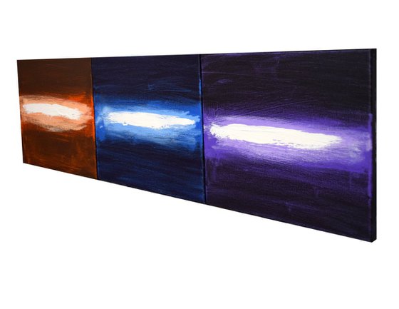 Leave a Light On triptych 3 panel wall art