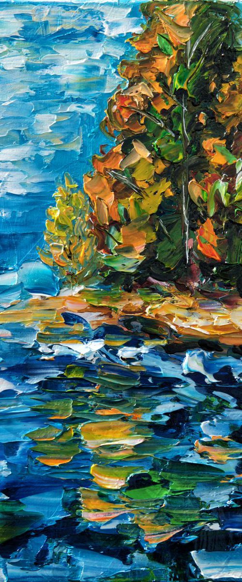 "Waves"  (Palette Knife) by Lena Owens at OLena Art