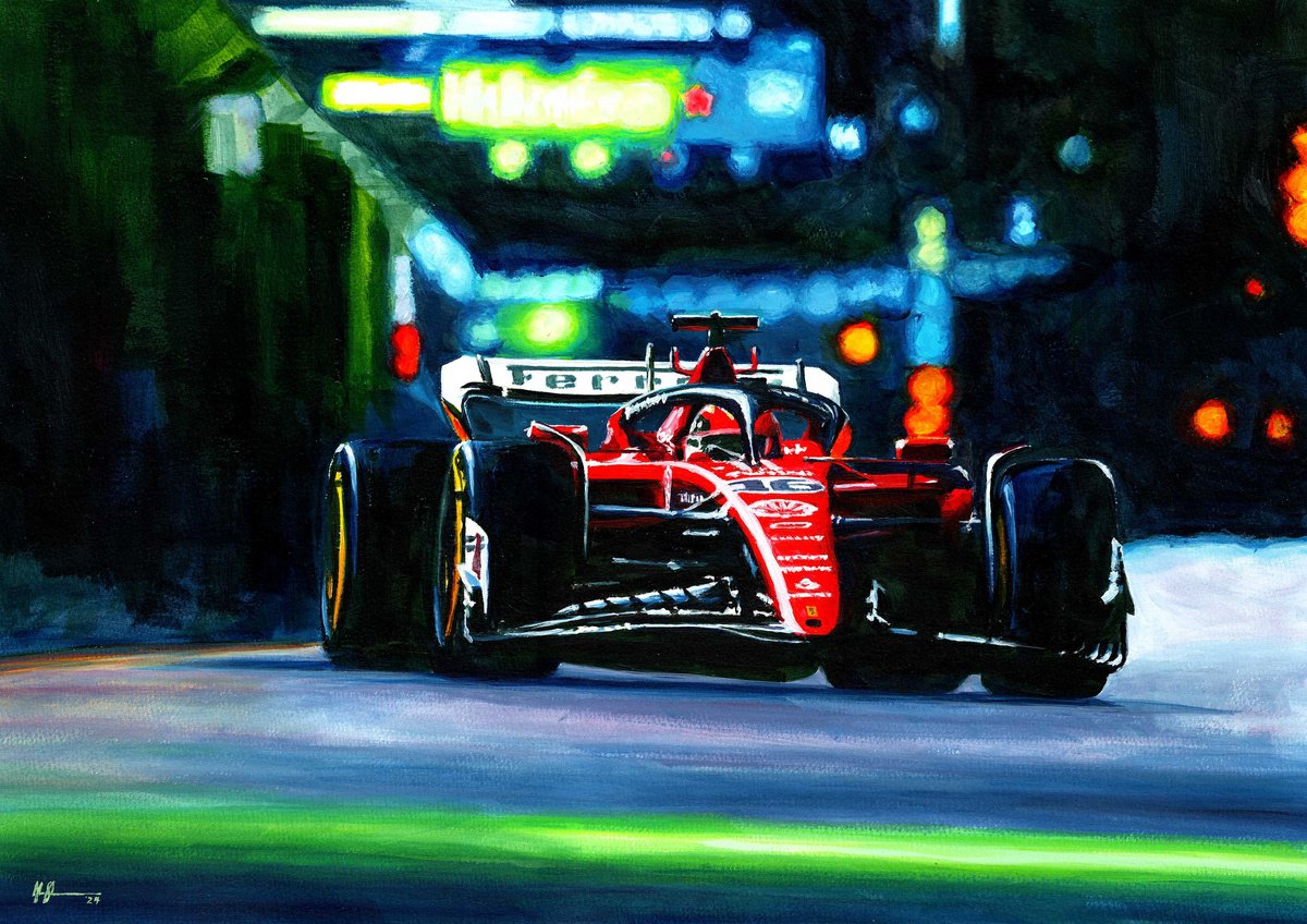 Charles Leclerc 2023 Las Vegas by Alex Stutchbury