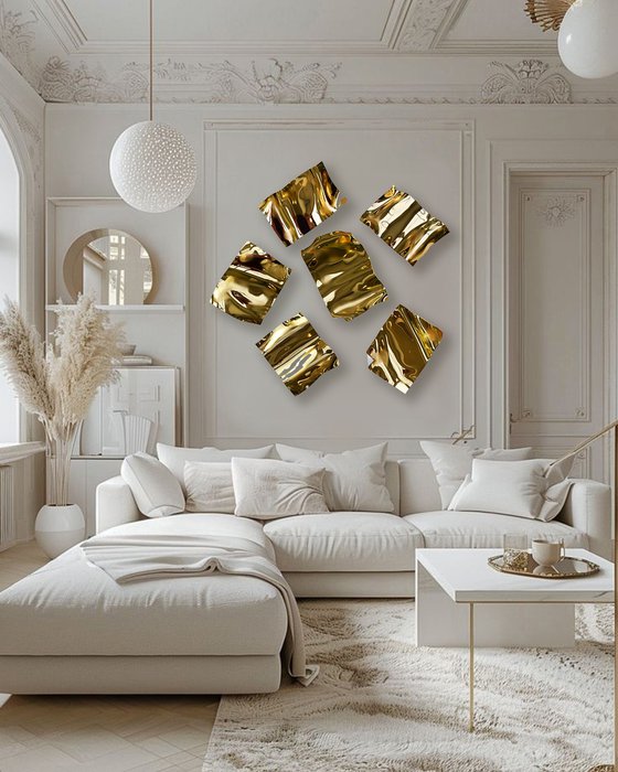 Golden Scattered leaves