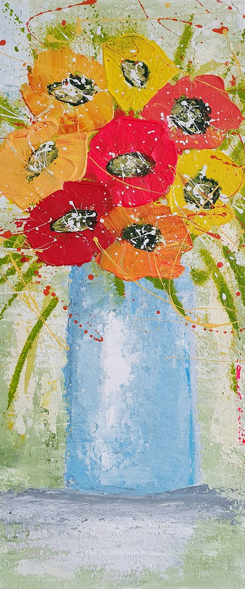 LIFE IS A VASE FULL OF FLOWERS by Cinzia Mancini