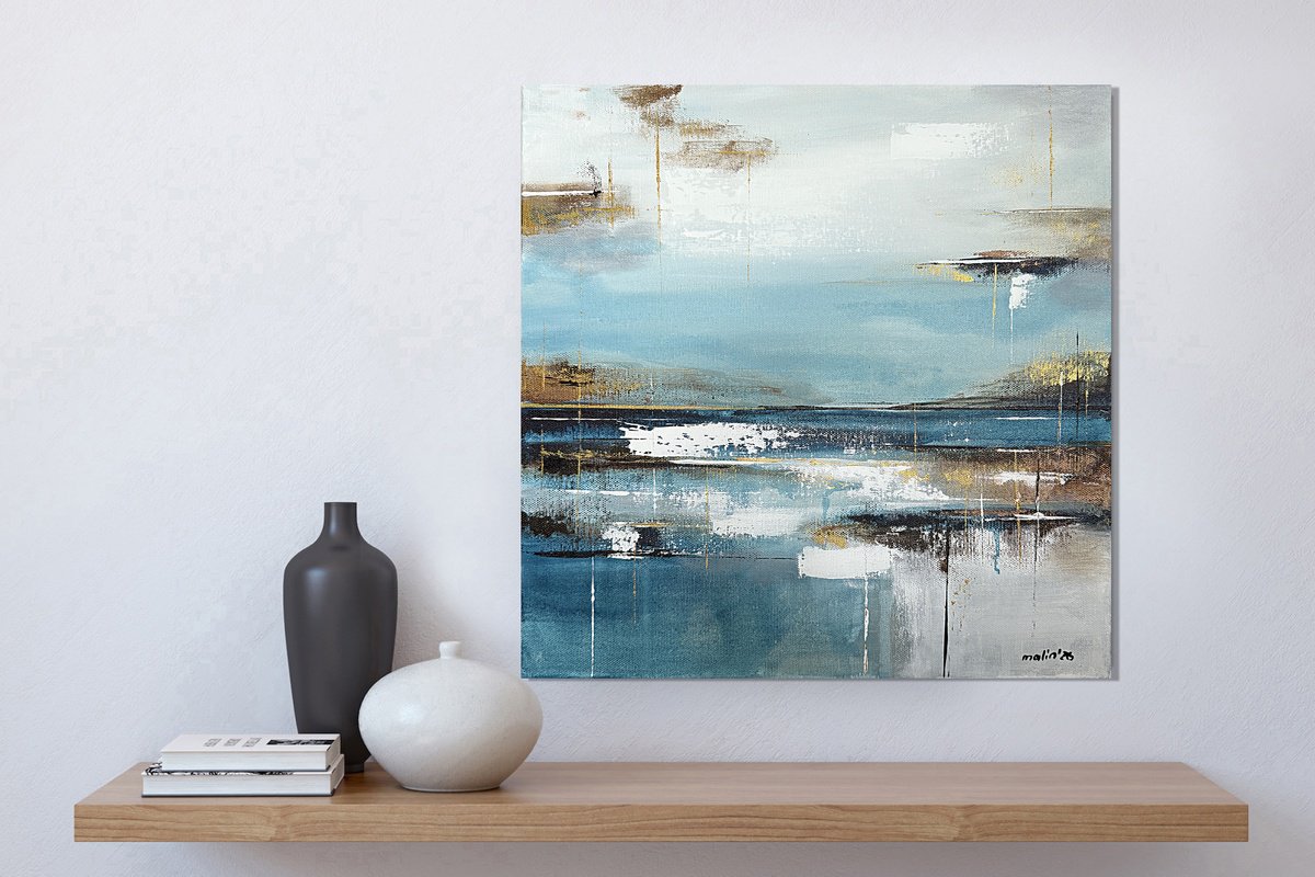 Stillwater In Gold Light - Square By Tatiana Malinovscaia, 16 X 16, Artwork For Sale On Artfinder